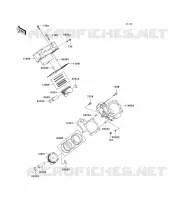 CYLINDER   PISTON  voor Kawasaki KVF750 4X4 2009