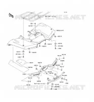 REAR FENDER voor Kawasaki KVF750 4X4 2009
