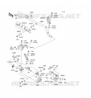 EXHAUST voor Kawasaki KVF750 4X4I 2010
