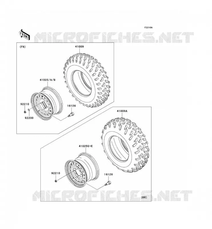 TIRES Kawasaki QUAD 750 2011 KVF750 4X4  KVF750DBF