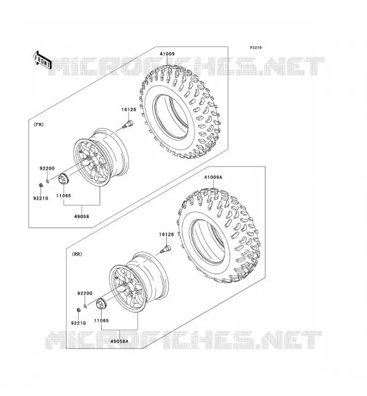 TIRES Kawasaki QUAD 750 2012 KVF750 4X4 EPS  KVF750GCS