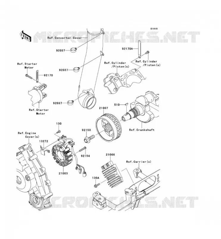 GENERATOR Kawasaki QUAD 750 2012 BRUTE FORCE 750 4X4I EPS  KVF750HCS