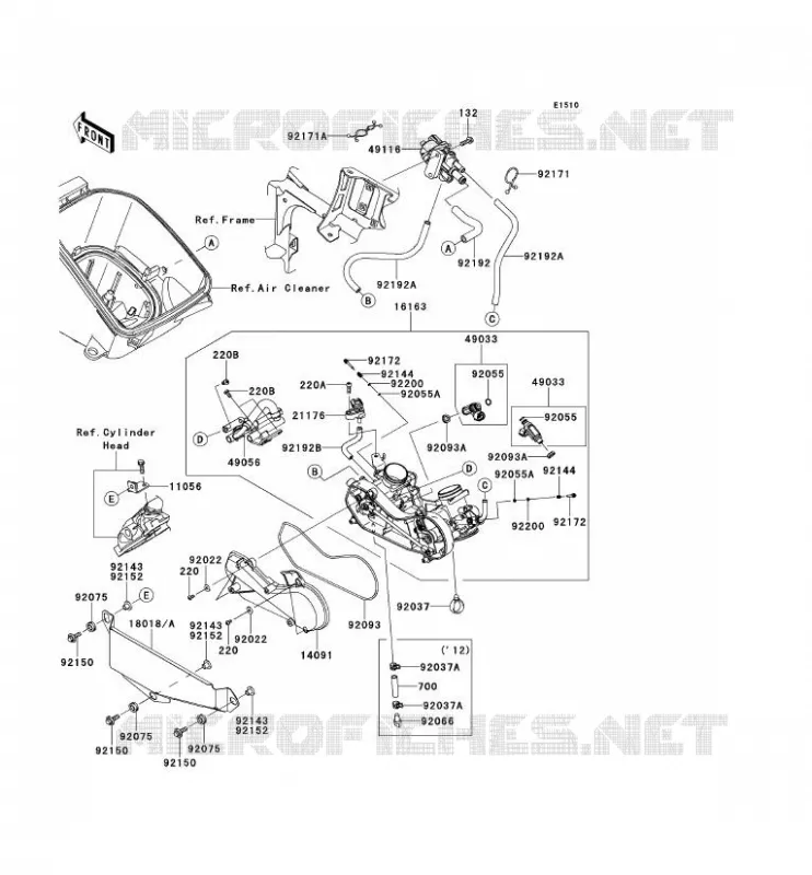 CARBURETOR Kawasaki QUAD 750 2012 BRUTE FORCE 750 4X4I EPS  KVF750JCS