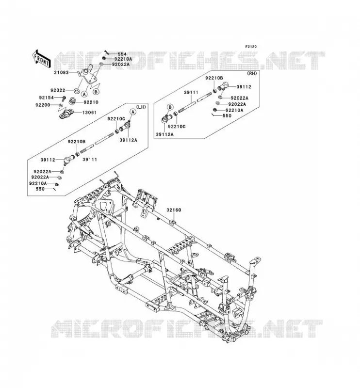 CHASSIS Kawasaki QUAD 750 2014 BRUTE FORCE 750 4X4I EPS  KVF750JEF