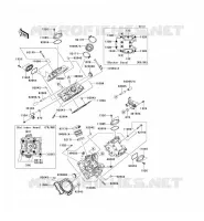 CYLINDER HEAD voor Kawasaki KVF750 4X4 2012