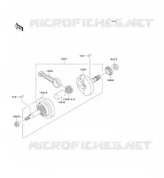 CRANKSHAFT voor Kawasaki KAZER 2001
