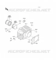 CYLINDER   PISTON  voor Kawasaki KAZER 2001