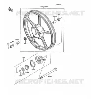 FRONT HUB voor Kawasaki AR125 1989