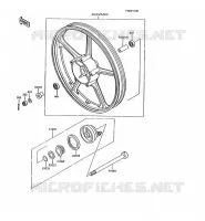 FRONT HUB voor Kawasaki AR125 1990