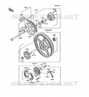REAR HUB voor Kawasaki AR125 1990