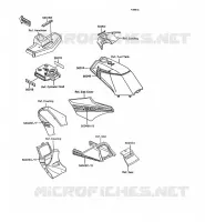 STICKER(VERT/BLANC) voor Kawasaki AR125 1990