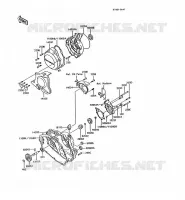 ENGINE COVERS voor Kawasaki AR125 1990