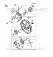 REAR HUB voor Kawasaki AR125 1990