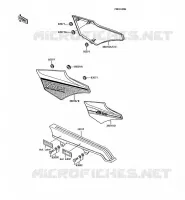 SIDE COVERS   CHAIN COVER voor Kawasaki AR125 1990