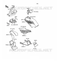 STICKER (EBONY) voor Kawasaki AR125 1990
