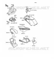 STICKER(VERT/BLANC) voor Kawasaki AR125 1990