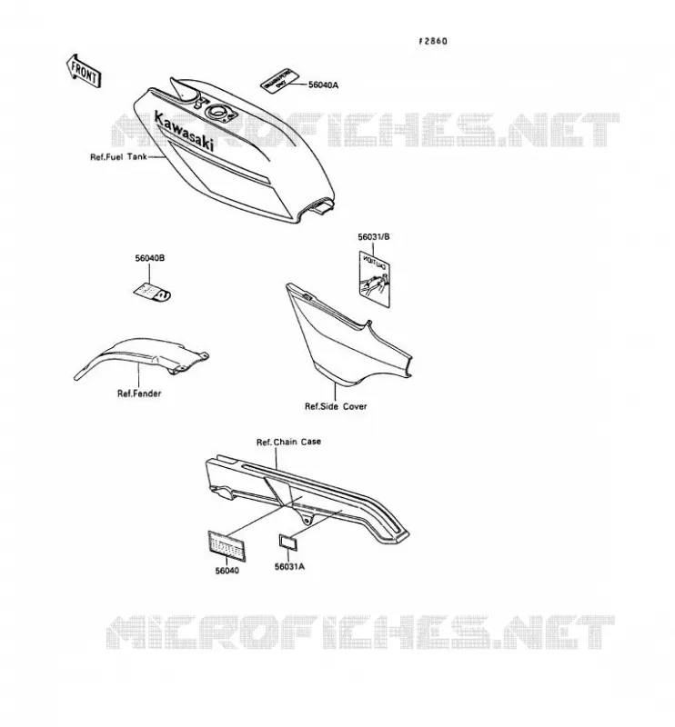 LABELS Kawasaki MOTOS 50 1989 AR50  AR50-C7