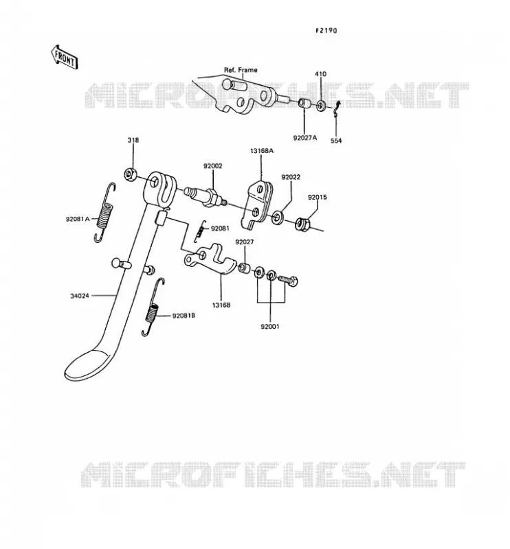 STAND Kawasaki MOTOS 50 1990 AR50  AR50-C8