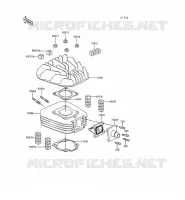 CYLINDER HEAD   CYLINDER voor Kawasaki AR80 1988