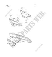 SIDE COVERS   CHAIN COVER voor Kawasaki AR80 1988