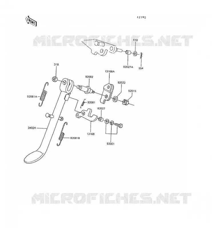 STAND Kawasaki MOTOS 80 1989 AR80  AR80-C7