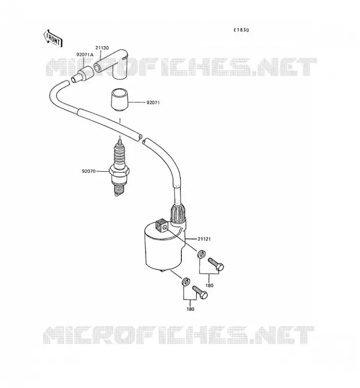 IGNITION SYSTEM Kawasaki MOTOS 80 1989 AR80  AR80-C7