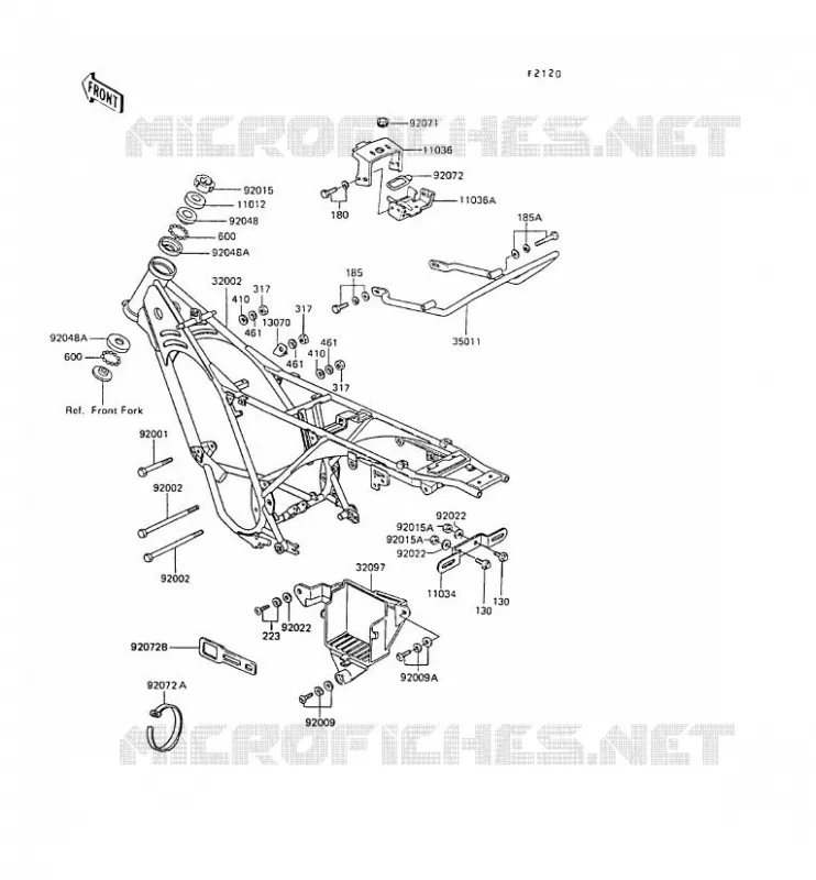 CHASSIS Kawasaki MOTOS 80 1990 AR80  AR80-C8
