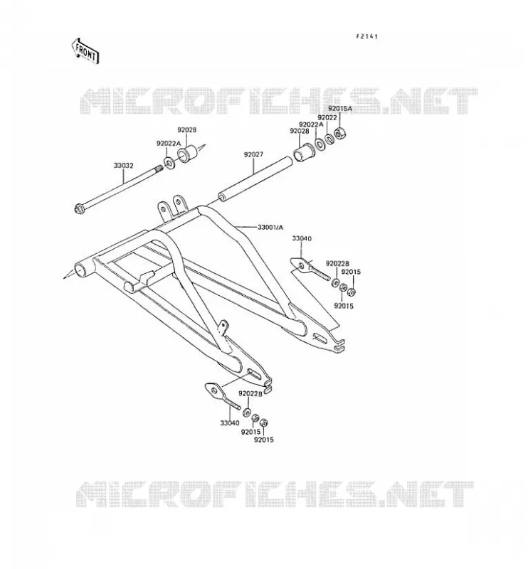SWINGARM Kawasaki MOTOS 80 1990 AR80  AR80-C8