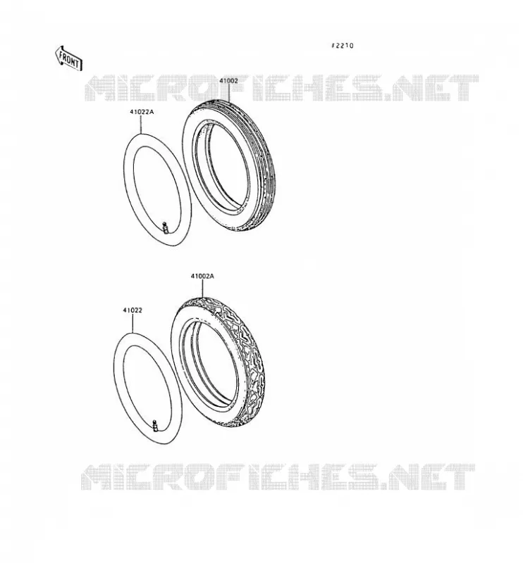 TIRES Kawasaki MOTOS 80 1990 AR80  AR80-C8