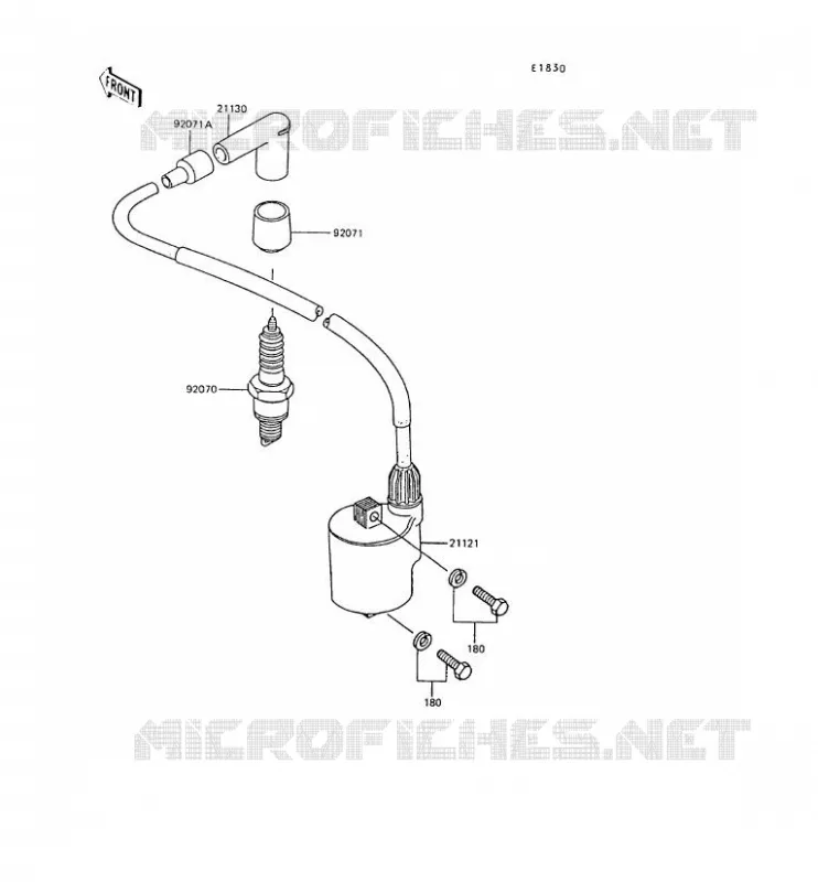 IGNITION SYSTEM Kawasaki MOTOS 80 1990 AR80  AR80-C8