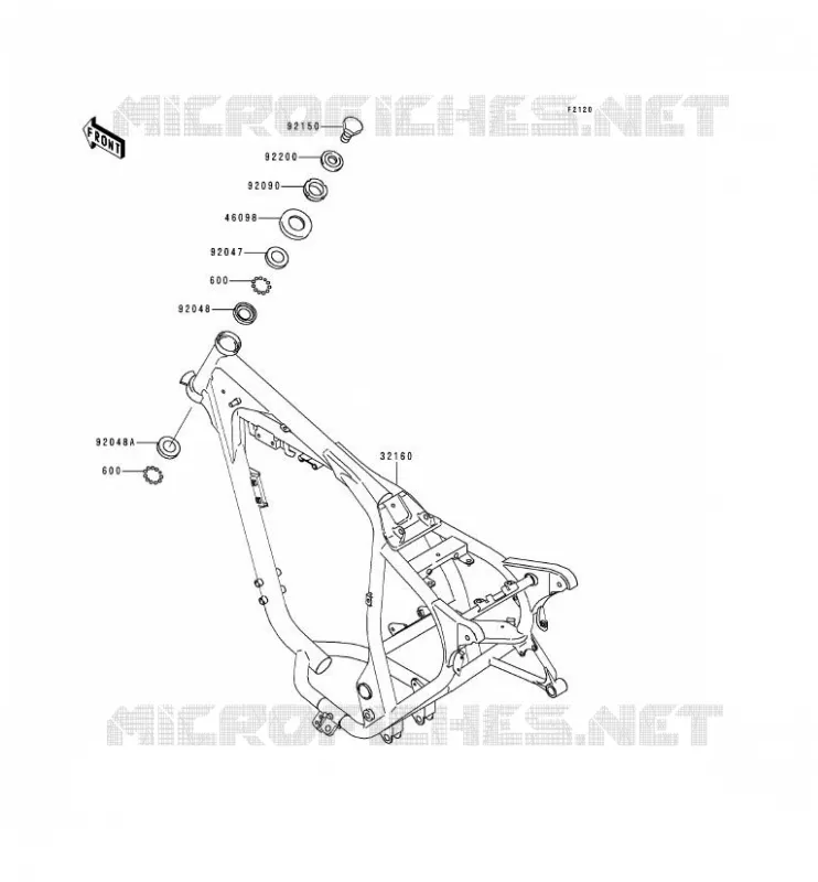 CHASSIS Kawasaki MOTOS 250 1994 ESTRELLA  BJ250-A2