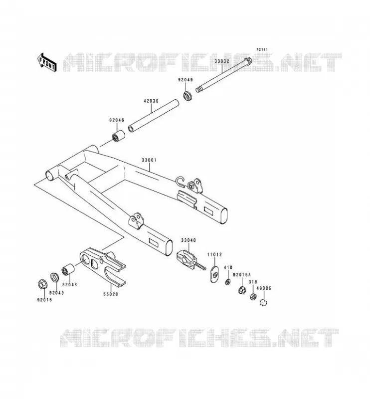 SWINGARM Kawasaki MOTOS 250 1994 ESTRELLA  BJ250-A2