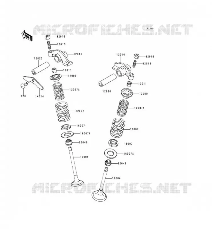VALVE Kawasaki MOTOS 250 1994 ESTRELLA  BJ250-A2