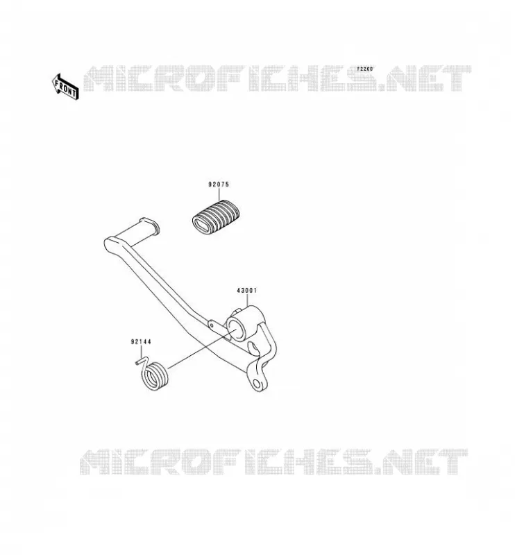 BRAKE PEDAL Kawasaki MOTOS 250 1995 ESTRELLA  BJ250-A3