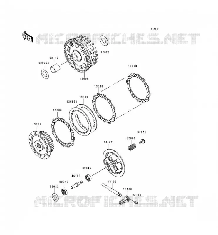 CLUTCH Kawasaki MOTOS 250 1995 ESTRELLA  BJ250-A3