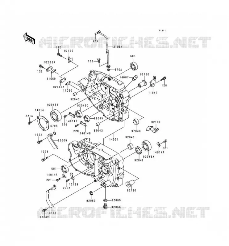 CRANKCASE(S) Kawasaki MOTOS 250 1995 ESTRELLA  BJ250-A3