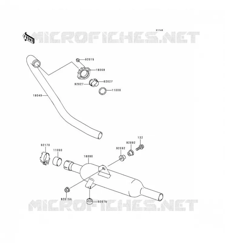 EXHAUST Kawasaki MOTOS 250 1996 ESTRELLA  BJ250-C2