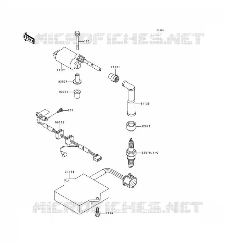 IGNITION SYSTEM Kawasaki MOTOS 250 1997 ESTRELLA  BJ250-C3