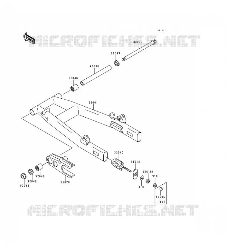 SWINGARM Kawasaki MOTOS 250 1997 ESTRELLA  BJ250-C3
