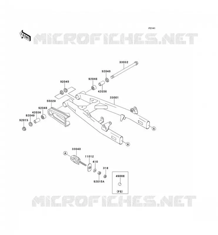 SWINGARM Kawasaki MOTOS 125 1998 ELIMINATOR 125  BN125-A1