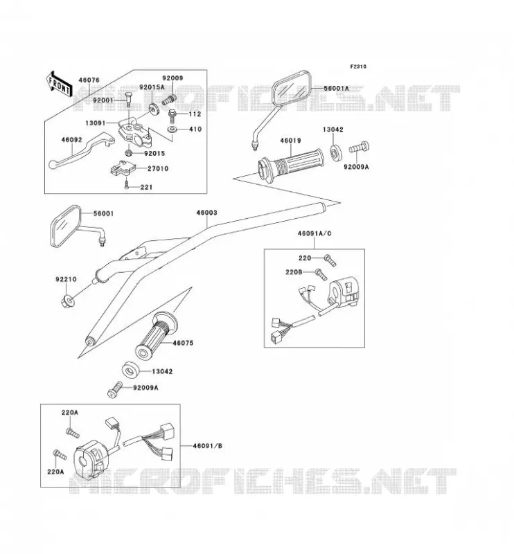 HANDLEBAR Kawasaki MOTOS 125 1999 ELIMINATOR 125  BN125-A2