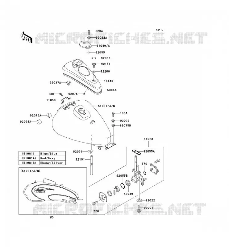 FUEL TANK Kawasaki MOTOS 125 2000 ELIMINATOR 125  BN125-A3