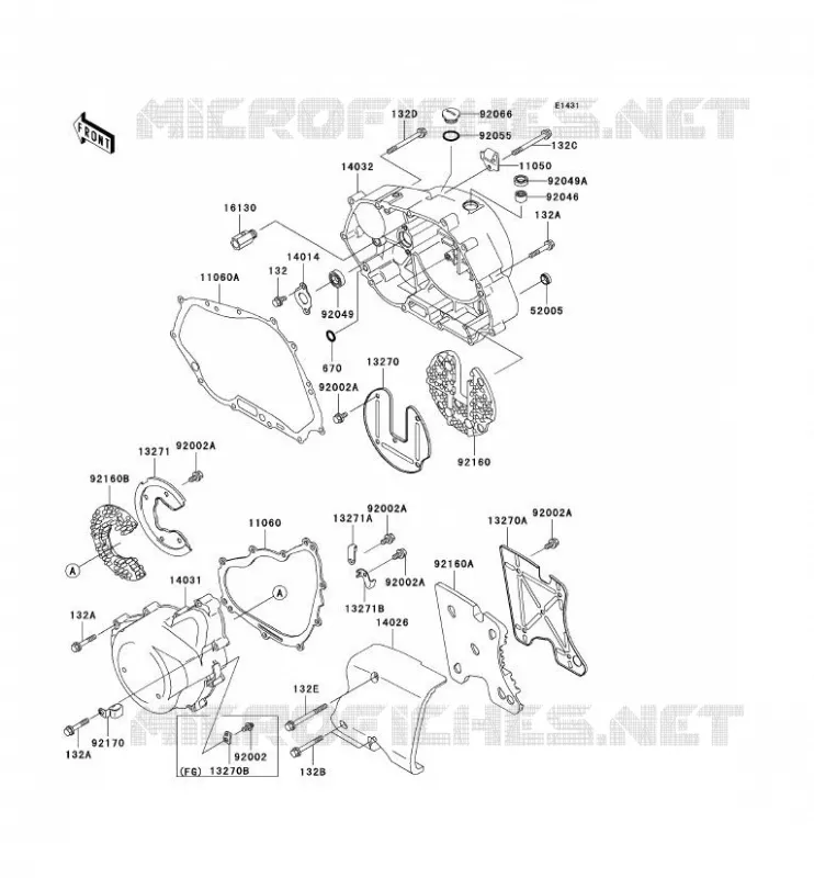 ENGINE COVERS Kawasaki MOTOS 125 2000 ELIMINATOR 125  BN125-A3