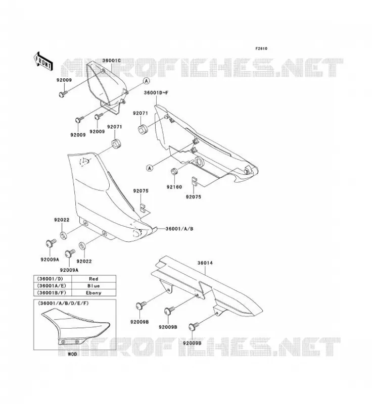 SIDE COVERS - CHAIN COVER Kawasaki MOTOS 125 2000 ELIMINATOR 125  BN125-A3