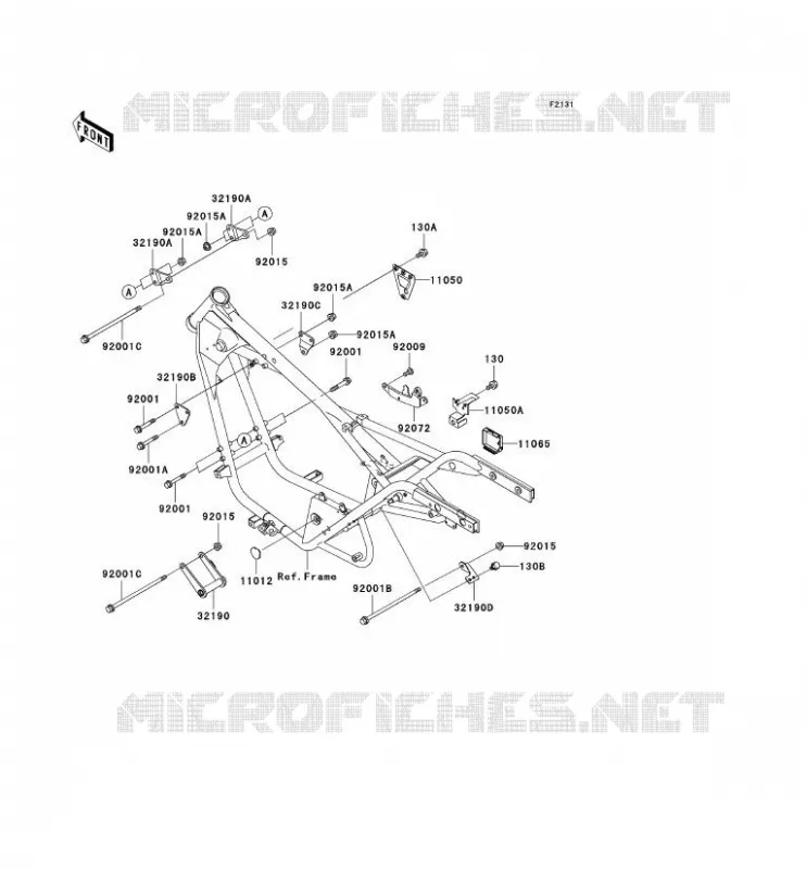 FRAME PARTS (COUVERTURE) Kawasaki MOTOS 125 2000 ELIMINATOR 125  BN125-A3