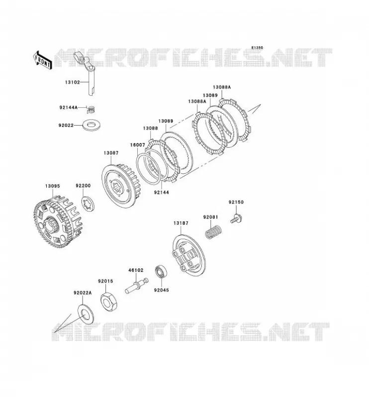 CLUTCH Kawasaki MOTOS 125 2002 ELIMINATOR 125  BN125-A5