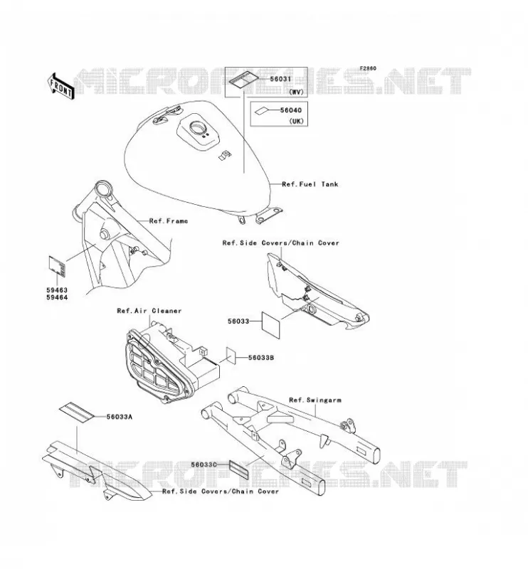 LABELS Kawasaki MOTOS 125 2003 ELIMINATOR 125  BN125-A6