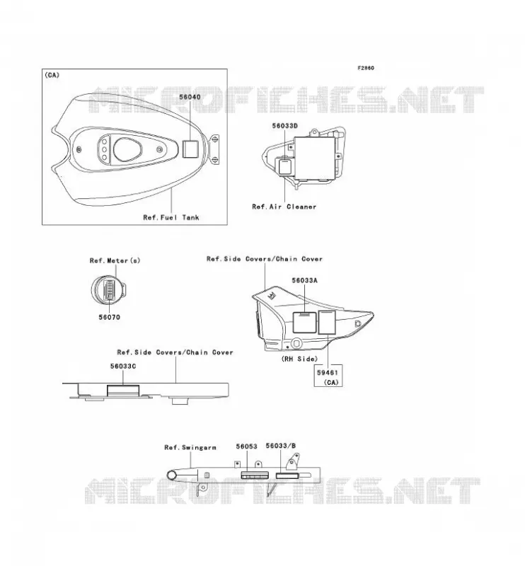 LABELS Kawasaki MOTOS 125 2006 ELIMINATOR 125  BN125A6F