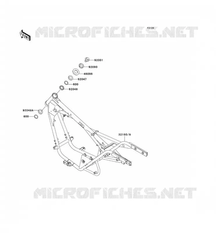 CHASSIS Kawasaki MOTOS 125 2004 ELIMINATOR 125  BN125-A7