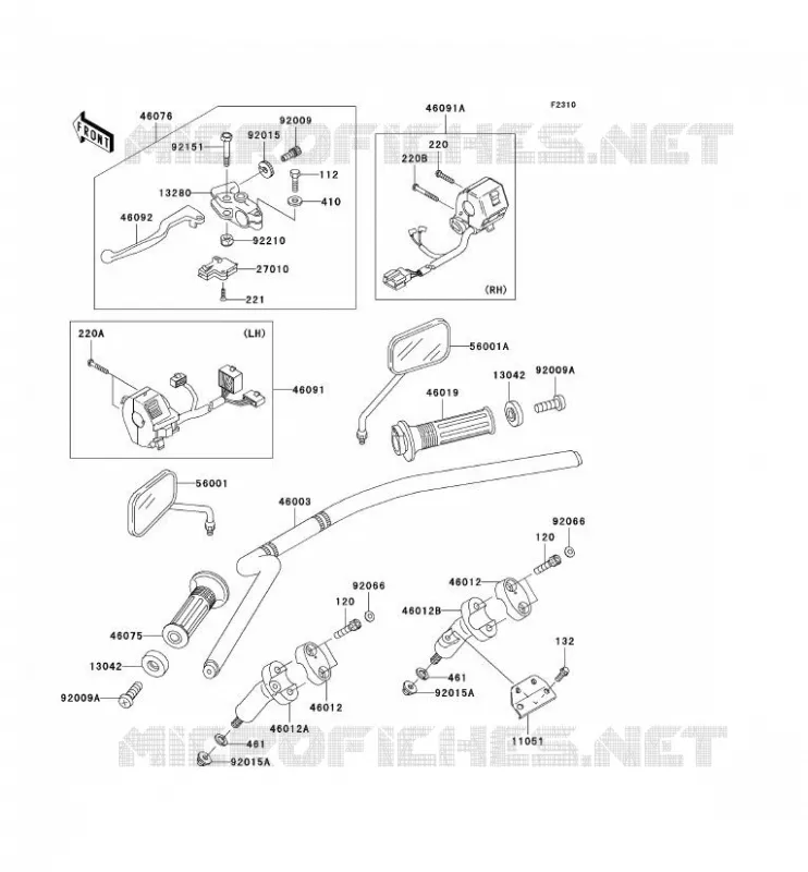 HANDLEBAR Kawasaki MOTOS 125 2004 ELIMINATOR 125  BN125-A7